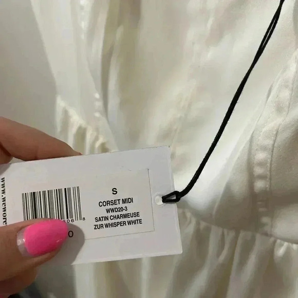 NWT We Wore What Revolve Corset Midi Dress in Whisper White S - Picture 8 of 8
